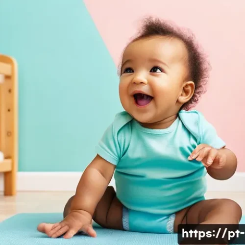 Home 32 어린이의 말소리 발달 - **Prompt: A joyful baby, approximately 7-9 months old, sitting comfortably on a soft playmat in a br...