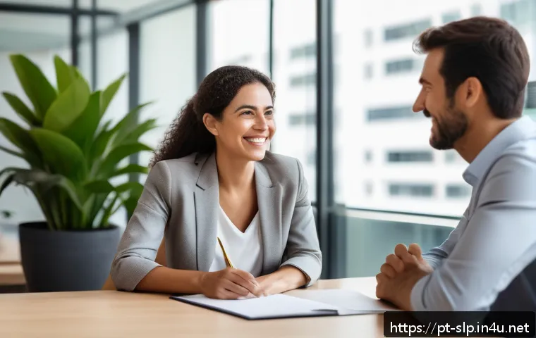 의사소통 훈련 - A professional business setting with diverse colleagues engaged in an active listening exercise: a c...