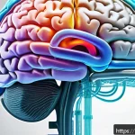 Home 22 신경과학적 언어 치료 - A detailed medical illustration of the human brain highlighting the Broca’s and Wernicke’s areas in ...