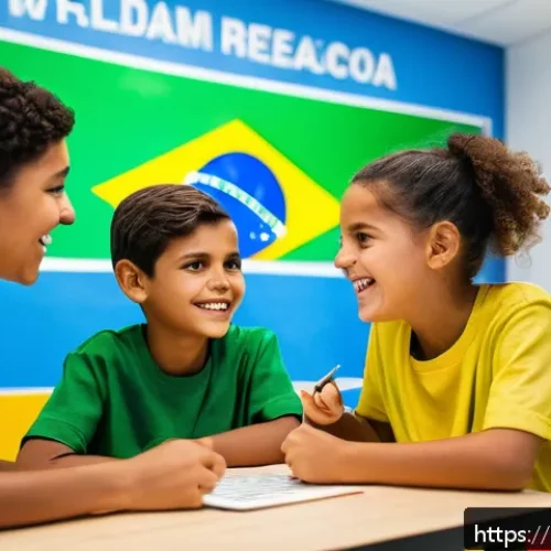 Home 30 구술 치료와 치료법 - A modern speech therapy session in a bright, welcoming clinic room in Brazil, featuring a diverse gr...